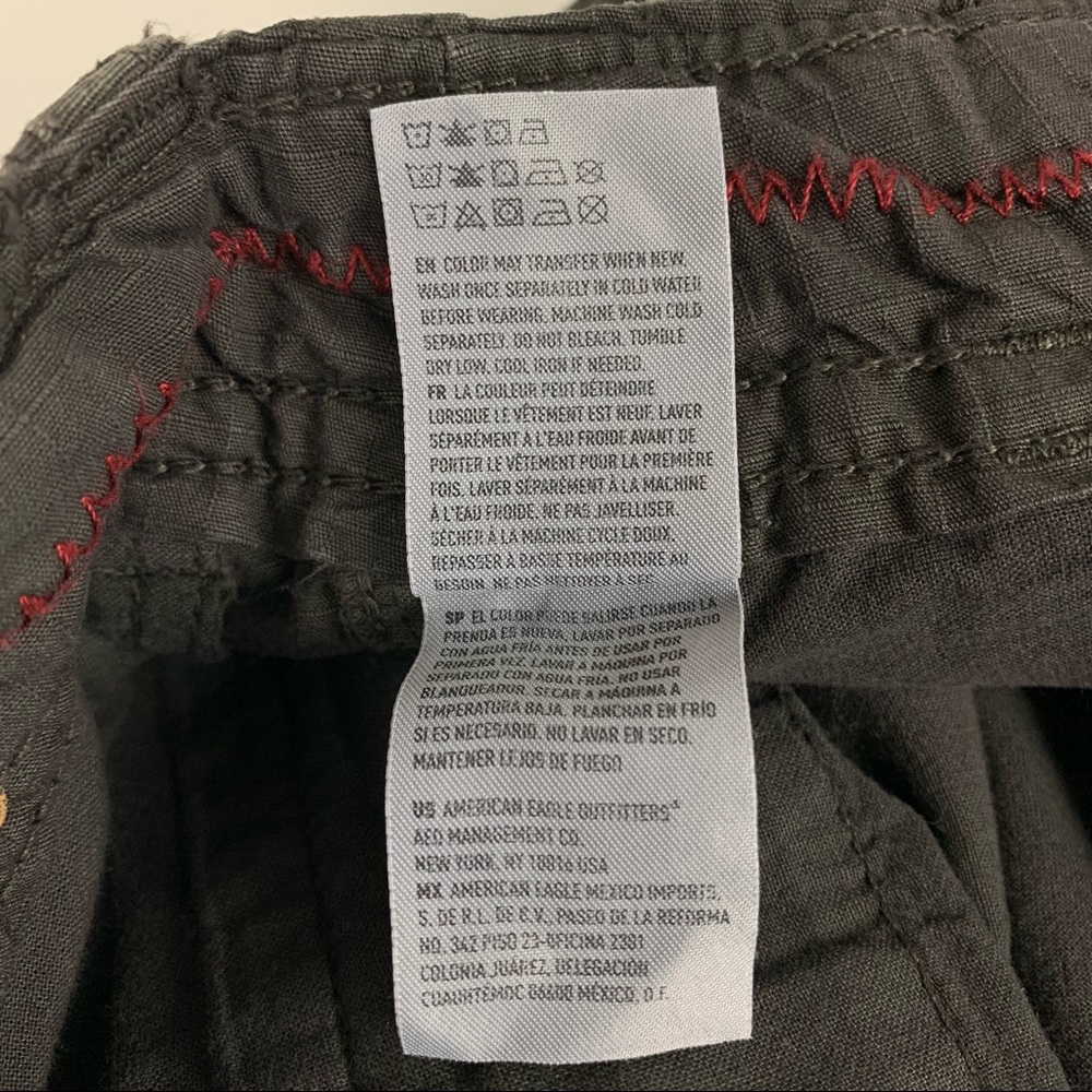 American Eagle Longer Length Cargo Shorts Gray Brown 100% Cotton Men’s Sz 32 NWT - Picture 8 of 16